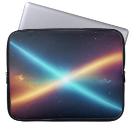 Glowing Space Cosmic Light Abstract Sci-Fi Laptop Sleeve