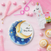 Glowing Stars Baby shower Papieren Bordje (Feest)