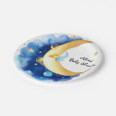 Glowing Stars Baby shower Papieren Bordje (Gekanteld)