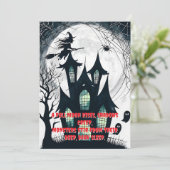 Glowing Windows Haunted House Kaart (Staand voorkant)