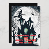 Glowing Windows Haunted House Kaart (Voorkant / Achterkant)