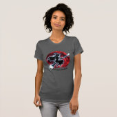 Glowing Witch Flying Red Moon T-shirt (Voorkant volledig)