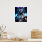 Glowing Zeus Cyborg Poster (Keuken)