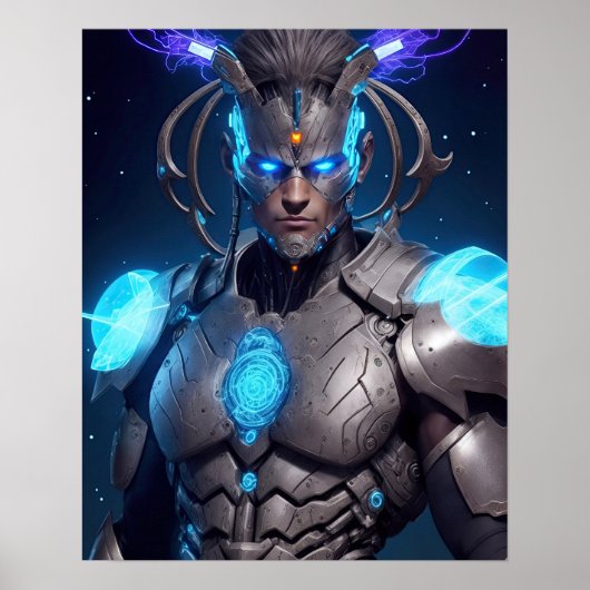 Glowing Zeus Cyborg Poster (Voorkant)