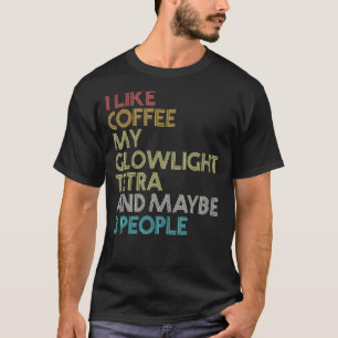Glowlight Tetra Vis Koffie Aquarium Vintage Retro T-shirt