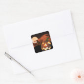 Glows Halloween Pumpkin Spooky Square Sticker (Envelop)