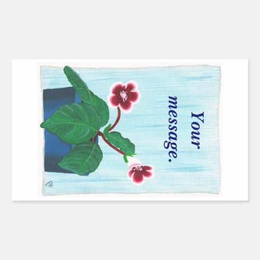 Gloxinia African Violet Flower Custom Stickers (Voorkant)