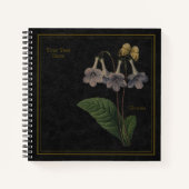 Gloxinia Black Notebook Notitieboek (Voorkant)