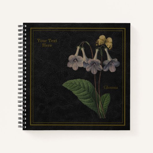 Gloxinia Black Notebook Notitieboek (Voorkant)