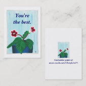 Gloxinia Flower, Jouw boodschap, Visitekaartjes (Voorkant / Achterkant)