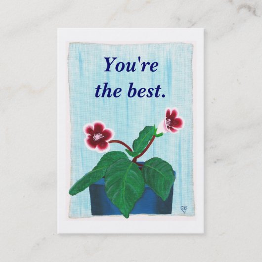 Gloxinia Flower, Jouw boodschap, Visitekaartjes (Voorkant)