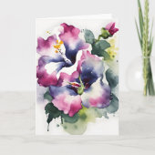 Gloxinia - Watercolor flowers Kaart (Voorkant)