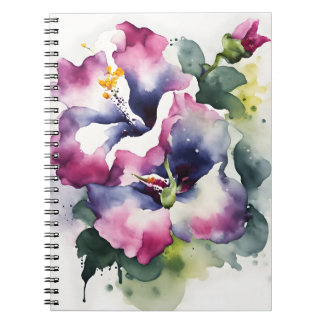 Gloxinia - Watercolor flowers Notitieboek