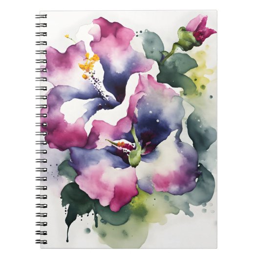 Gloxinia - Watercolor flowers Notitieboek (Voorkant)