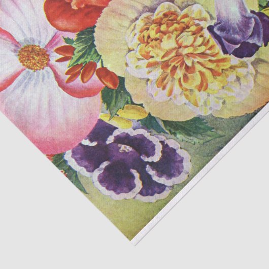 Gloxinias en Begonias  drukpapier Tissuepapier (Detail)