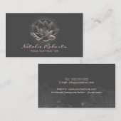 Glozende Lotus Flower, Yoga Instructor Visitekaartje (Voorkant / Achterkant)