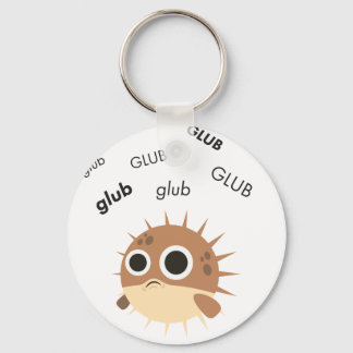 Glub Blowfish Cute Emoji Sleutelhanger