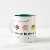 Glück haben nur die anderen tweekleurige koffiemok (Voorkant links)