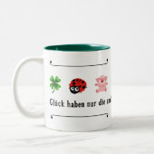 Glück haben nur die anderen tweekleurige koffiemok (Links)