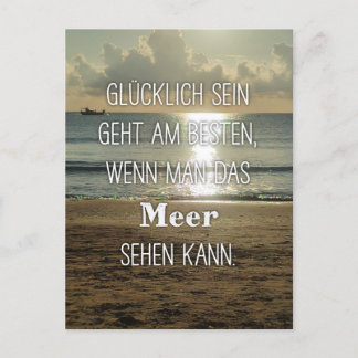 Glücklich sein am Meer Briefkaart