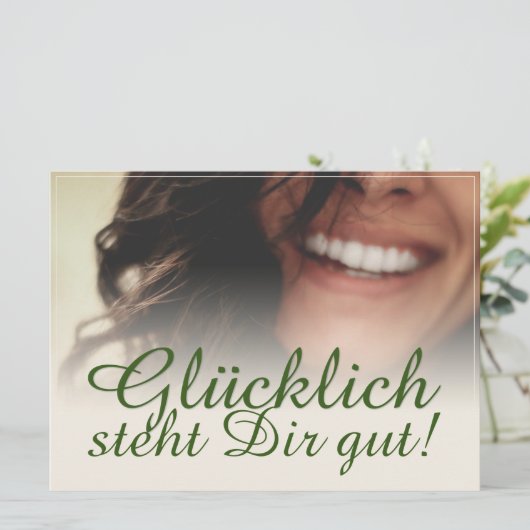 Glücklich steht Dir gut. (Staand voorkant)