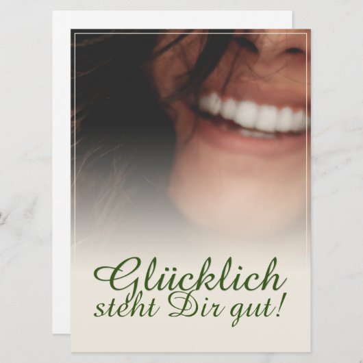 Glücklich steht Dir gut. (Voorkant / Achterkant)