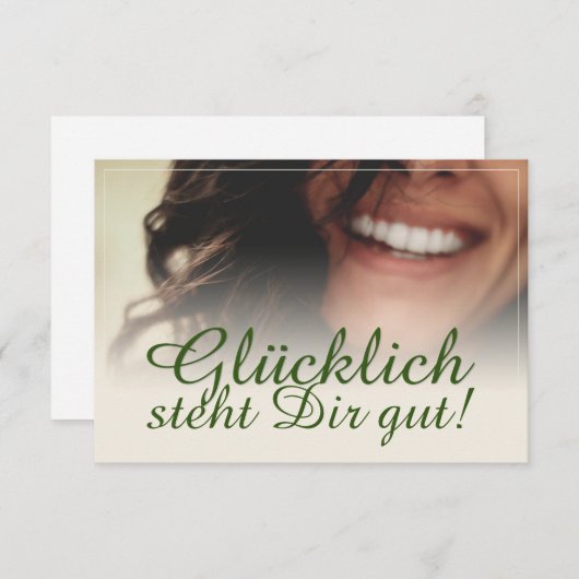 Glücklich steht Dir gut. (Voorkant / Achterkant)