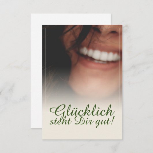 Glücklich steht Dir gut. (Voorkant / Achterkant)