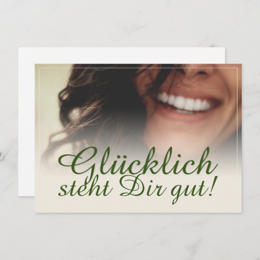 Glücklich steht Dir gut. (Voorkant / Achterkant)