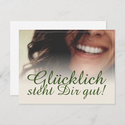 Glücklich steht Dir gut. (Voorkant / Achterkant)
