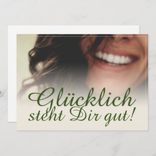 Glücklich steht Dir gut. (Voorkant / Achterkant)