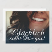 Glücklich steht Dir gut. - Blau (Voorkant / Achterkant)