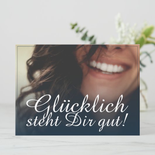 Glücklich steht Dir gut. - Blau (Staand voorkant)