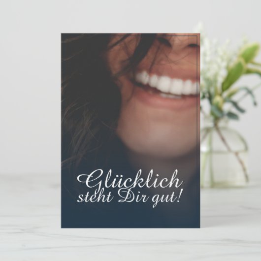 Glücklich steht Dir gut. - Blau (Staand voorkant)