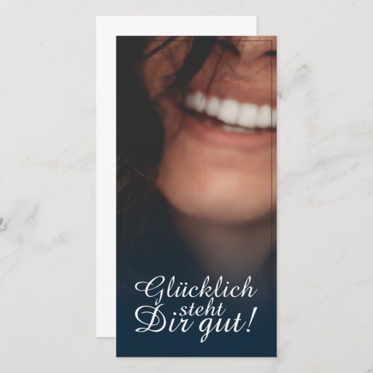 Glücklich steht Dir gut. - Blau (Voorkant / Achterkant)