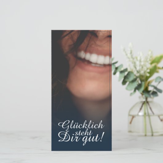 Glücklich steht Dir gut. - Blau (Staand voorkant)