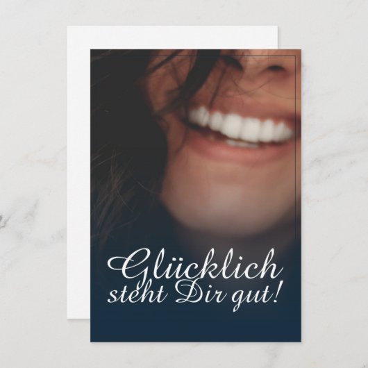 Glücklich steht Dir gut. - Blau (Voorkant / Achterkant)