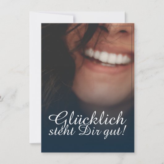 Glücklich steht Dir gut. - Blau (Voorkant)