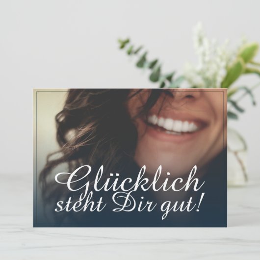 Glücklich steht Dir gut. - Blau (Staand voorkant)