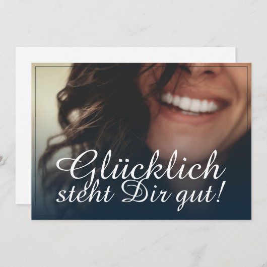 Glücklich steht Dir gut. - Blau (Voorkant / Achterkant)