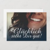 Glücklich steht Dir gut. - Blau (Voorkant / Achterkant)