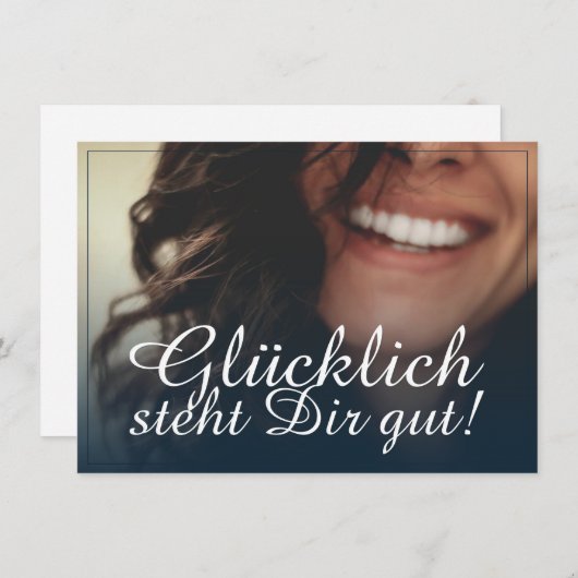 Glücklich steht Dir gut. - Blau (Voorkant / Achterkant)