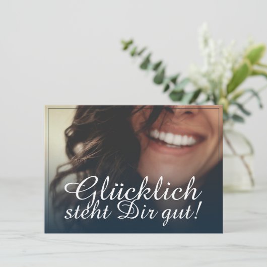 Glücklich steht Dir gut. - Blau (Staand voorkant)