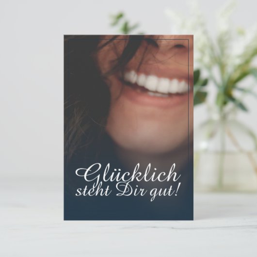 Glücklich steht Dir gut. - Blau (Staand voorkant)