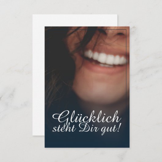 Glücklich steht Dir gut. - Blau (Voorkant / Achterkant)