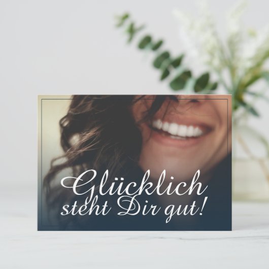 Glücklich steht Dir gut. - Blau (Staand voorkant)
