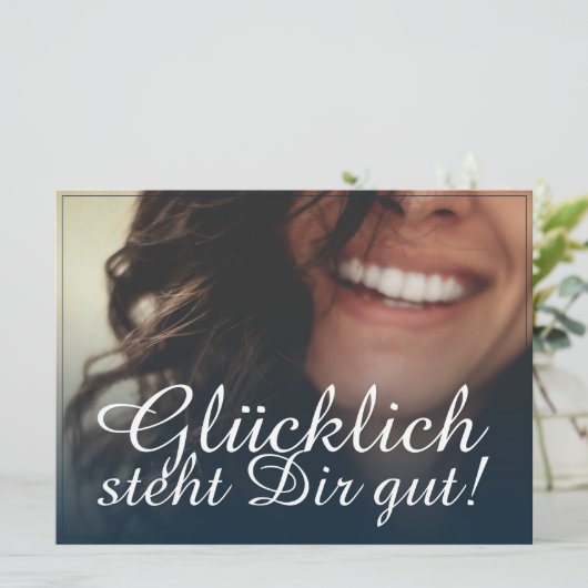 Glücklich steht Dir gut. - Blau (Staand voorkant)