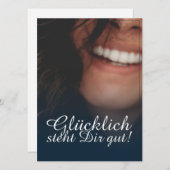 Glücklich steht Dir gut. - Blau (Voorkant / Achterkant)