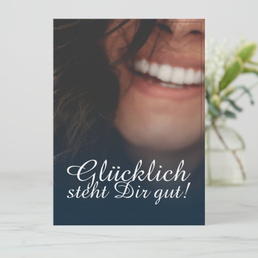 Glücklich steht Dir gut. - Blau (Staand voorkant)
