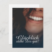 Glücklich steht Dir gut. - Blau (Voorkant / Achterkant)